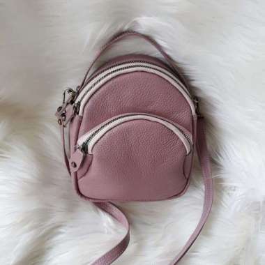 Tas kulit mini size 15x7x20cm Garut Bahan Premium By Aqila Fashion 15x7x20cm Pink
