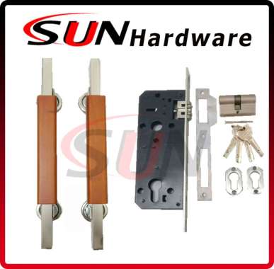 1 set Gagang Handle Tarikan Pintu Tarung Rumah Kotak Kayu Kuro Jati Persegi Handel Kupu Kupu Stainle