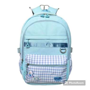 Tas Ransel Alto Perempuan / Tas Becakpak / Tas Sekolah Anak - Hitam Biru