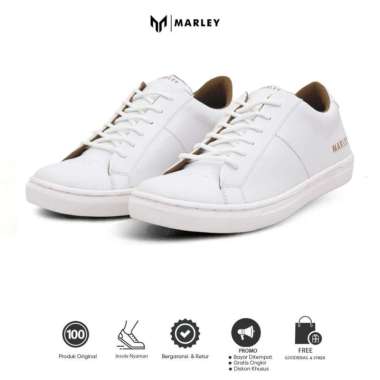 Sepatu Sneakers Pria Footwear Sepatu Kets Sporty - Magnus 01 Putih Putih 42
