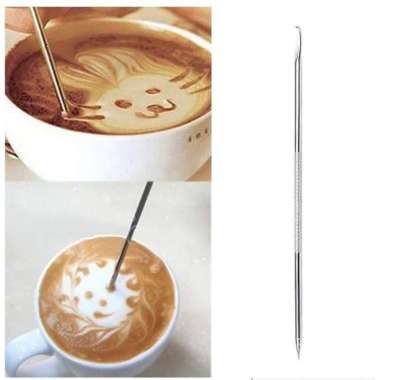 Latte Art Pen Stick untuk Menggambar Latte Art Alat Kopi Milk Frothe
