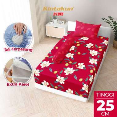 Kintakun DLUXE Sprei Set Fitted Tinggi 25cm 90x200 Sprei Single Aesthetic Minimalis Varian Motif Dia