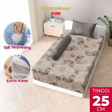 Kintakun DLUXE Sprei Set Fitted Tinggi 25cm 90x200 Sprei Single Aesthetic Minimalis Varian Motif Cel