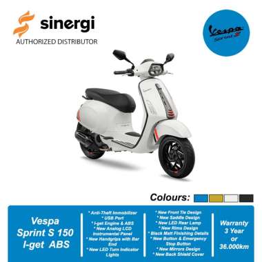 Vespa Sprint S 150 I-get ABS [OFF THE ROAD] Sepeda Motor White Innocente