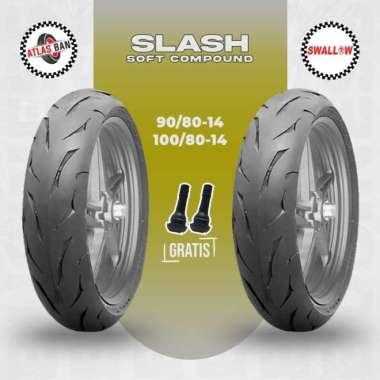 Paket Ban Tubles Motor Matic SOFT COMPOUND SWALLOW SLASH 90/80 - 100/80 Ring 14