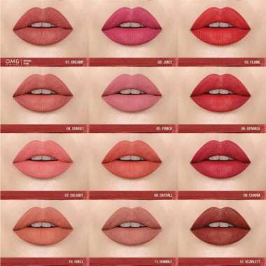 MURAH - OMG Oh My Glam Omg Lip Cream 1 - 15 Bibir Gloss Kering 11 Bumble