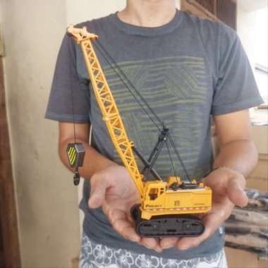 DIECAST KONTRUKSI ALAT BERAT CRANE - Mainan Miniatur Crane