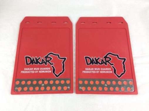 Dakar Mud Guard/Karpet Lumpur/Penahan Lumpur Mobil Universal Merah