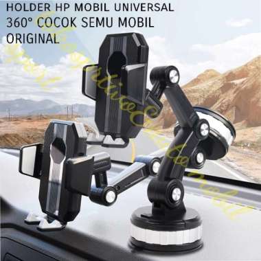 HOLDER HP TEMPAT HP MOBIL KACA DASBOARD 4IN1 360° UNIVERSAL SEMUA MOBIL Terbaik