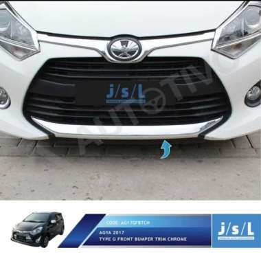 Front bumper trim crome new agya 2017 type G Terbaik