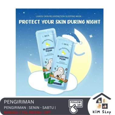 LAIKOU Toner Cleanser Essence Cream Serum Lotion Sleeping Mask Brightening Acne Jerawat KOALA_MASK