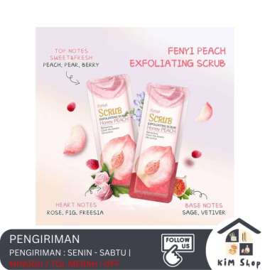 LAIKOU Toner Cleanser Essence Cream Serum Lotion Sleeping Mask Brightening Acne Jerawat PEACH_SCRUB