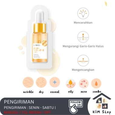 LAIKOU Toner Cleanser Essence Cream Serum Lotion Sleeping Mask Brightening Acne Jerawat VIT_C_SERUM