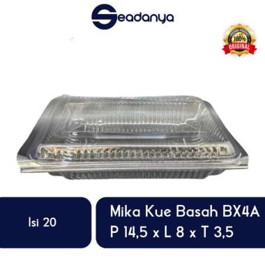 Mika Kue Basah BX 4A (ISI 20pcs) -P:14,5/L:8/T:3,5 -Mica Untuk Kue Basah,Brownies,Mie,Nasi,Bronis