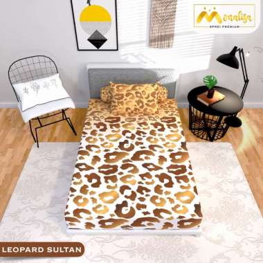 MONALISA Sprei Premium Single Size Uk. 120X200cm Leopard Sultan