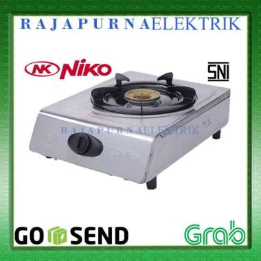 NIKO KOMPOR GAS 1 TUNGKU STAINLESS STEEL + selang paket CAISAR SNI Kompor Saja