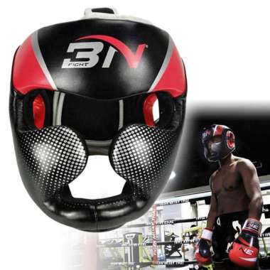 BNPRO Helm Tinju Muay Thai MMA Pelindung Kepala Size XL BNHG-01 Samsak Tinju Gym Rumahan Alat Boxing