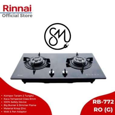 Kompor Gas Tanam Rinnai RB-772RO(G) Kaca