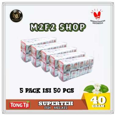 Teh Bubuk Tong Tji SUPER TEA Jasmine Teh Melati - 40 gr (Kemasan 50 Pcs)