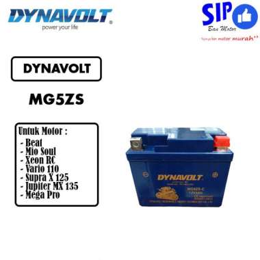 Aki Dynavolt MG5SZ 12V 4 Ah aki beat mio scoopy vario genio