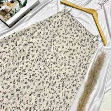 SAKURA PATTERN - FLORAL SKIRT / ROK SPAN PANJANG MOTIF BUNGA / ROK KOREAN SKIRT / ROK MOTIF BUNGA CR