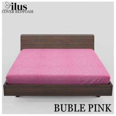 Sarung Kasur Busa Resleting dan sprei seprai Resleting LP 180x200cm BublePink
