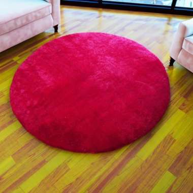 karpet bulat ISI HDP diameter 100cm tebal 5cm LP maroon