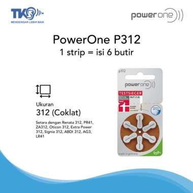 BATERAI ALAT BANTU DENGAR POWERONE P312