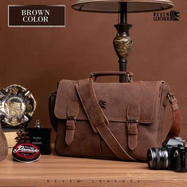 - Asgard Bag Tas Selempang Laptop Kerja Pria Kulit Sapi Asli Original Aesthetic Branded Kualitas Pre
