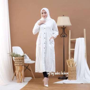 MIDI DRESS KATUN LINEN RAMI / POKITA MIDI DRESS KATUN LINEN - Mint BW
