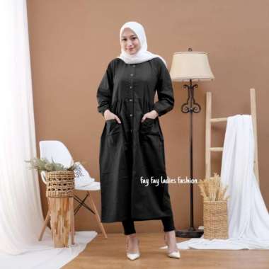 MIDI DRESS KATUN LINEN RAMI / POKITA MIDI DRESS KATUN LINEN - Mint Hitam