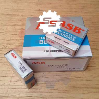 Bearing/Laher/laker 6004 2rs 6004rs ASB ORIGINAL (isi 10pcs)