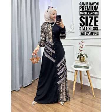Batik Usman - Gamis Twill Rayon Model Kancing Terbaru Jumbo Syari Kekinian Batik Cap M Usman