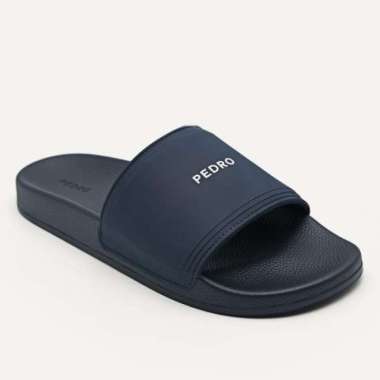 PEDRO SANDAL PRIA ORIGINAL ASLI ORI SENDAL SLIDE BIRU NAVY BLUE PM010