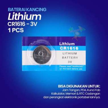 BATERAI KANCING LITHIUM 3V BATTERY MOTHERBOARD CMOS JAM TANGAN KALKULATOR MEMORI KOMPUTER LAPTOP CR1