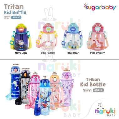 Sugar Baby Tritan Bottle 600mL Botol Minum Anak SLIM BlueCar