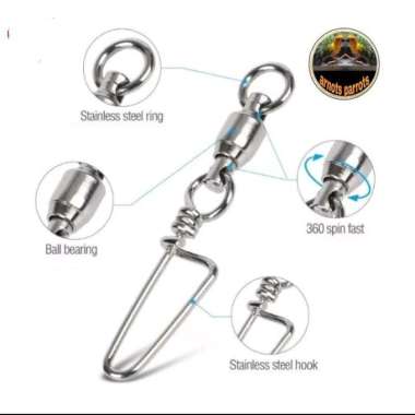 KILI KILI SWIVEL BALL BEARING PENGAIT RANTAI RING KAKI BURUNG PARROT #6