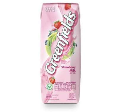 Susu Greenfields UHT 250ml isi 32 kotak Strawberry
