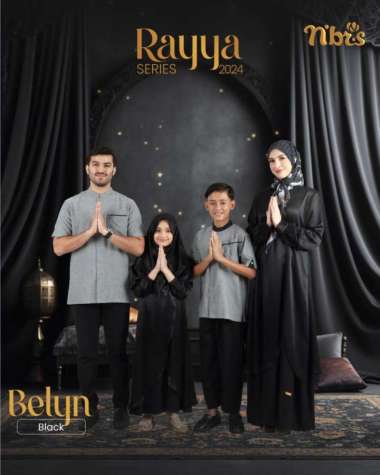 SARIMBIT NIBRAS TERBARU 2024 BELYN BLACK GAMIS ANAK P.0