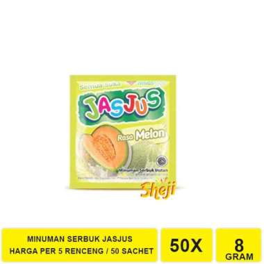 5 RENCENG / 50 SACHET JASJUS MINUMAN INSTAN SERBUK ANEKA RASA JASJUS MELON - 5 RENCENG