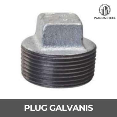 Plug Galvanis 1" Besi Drat Luar - Dop Tutup Pipa 1 Inch