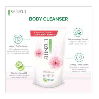 Shinzui Sakura 800 ml Sabun Mandi Cair