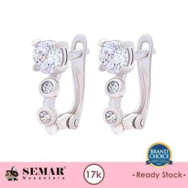 Anting Emas Clarissa White Gold 17K Semar Nusantara