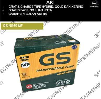 AKI MOBIL GS NS60 MF (46B24R) KERING ORIGINAL ASTRA 12V 45AH