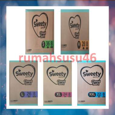 1DUS Sweety Silver Pants Popok Tipe Celana S36 / M28 / L26 / XL24 / XXL22 SILVER XXL22 1DUS