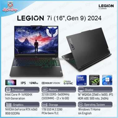 LENOVO LEGION 7I GEN 9 i9-14900HX 32GB RAM 1TB SSD RTX 4060 8GB 16" WQXGA IPS 240HZ