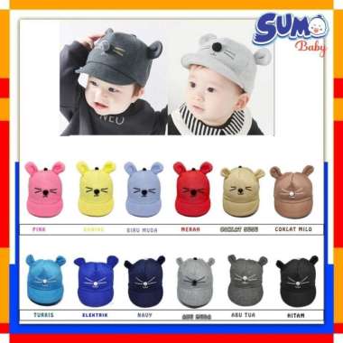 Topi Bayi Karakter Kucing / Topi Kucing Bayi / Topi Bayi Lucu Coklat susu