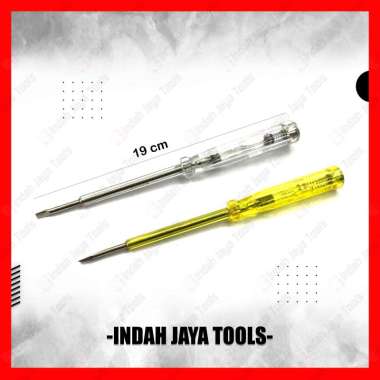 NBR Obeng Tespen AC MINUS 19 cm Panjang - Test Pen Gantung Testpen Tes Pen Min Listrik Kuning