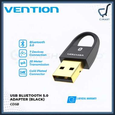 VENTION USB Bluetooth 5.0 Dongle Adapter Small Design High Speed CDS Black
