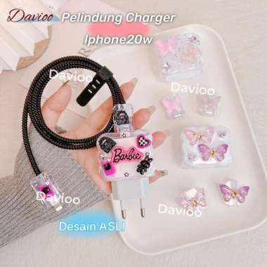Pelindung Charger Iphone Motif Kristal Pelindung Kabel & Kepala Charger Iphone 18w&20w Pelindung Ada